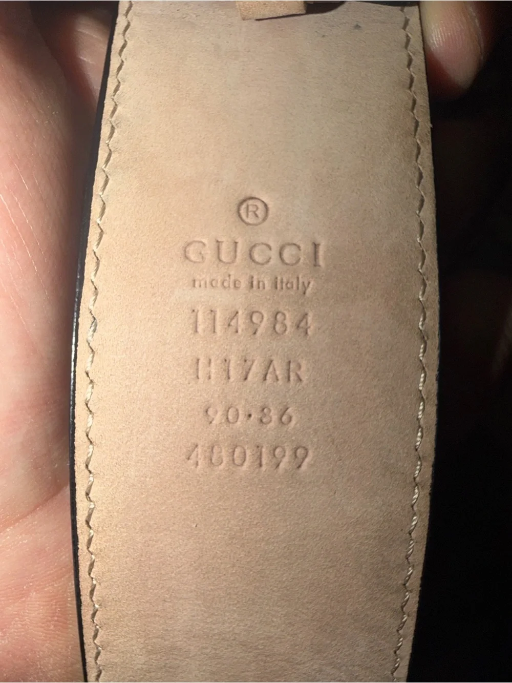 Gucci Black Leather Belt with Red and Green Web and GG Buckle